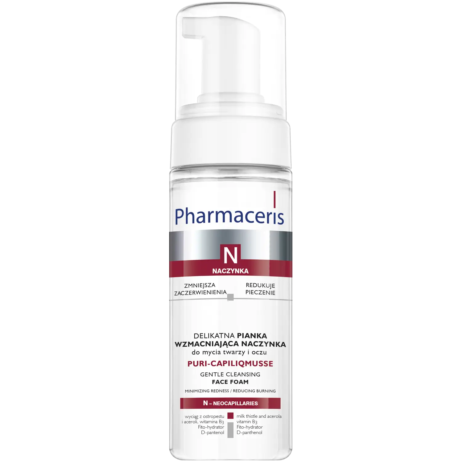 Pharmaceris N Puri-Capiliqmusse нежная пенка, укрепляющая сосуды лица и глаз, 150 мл
Pharmaceris N Puri-Capiliqmusse нежная пенка, укрепляющая сосуды лица и глаз, 150 мл