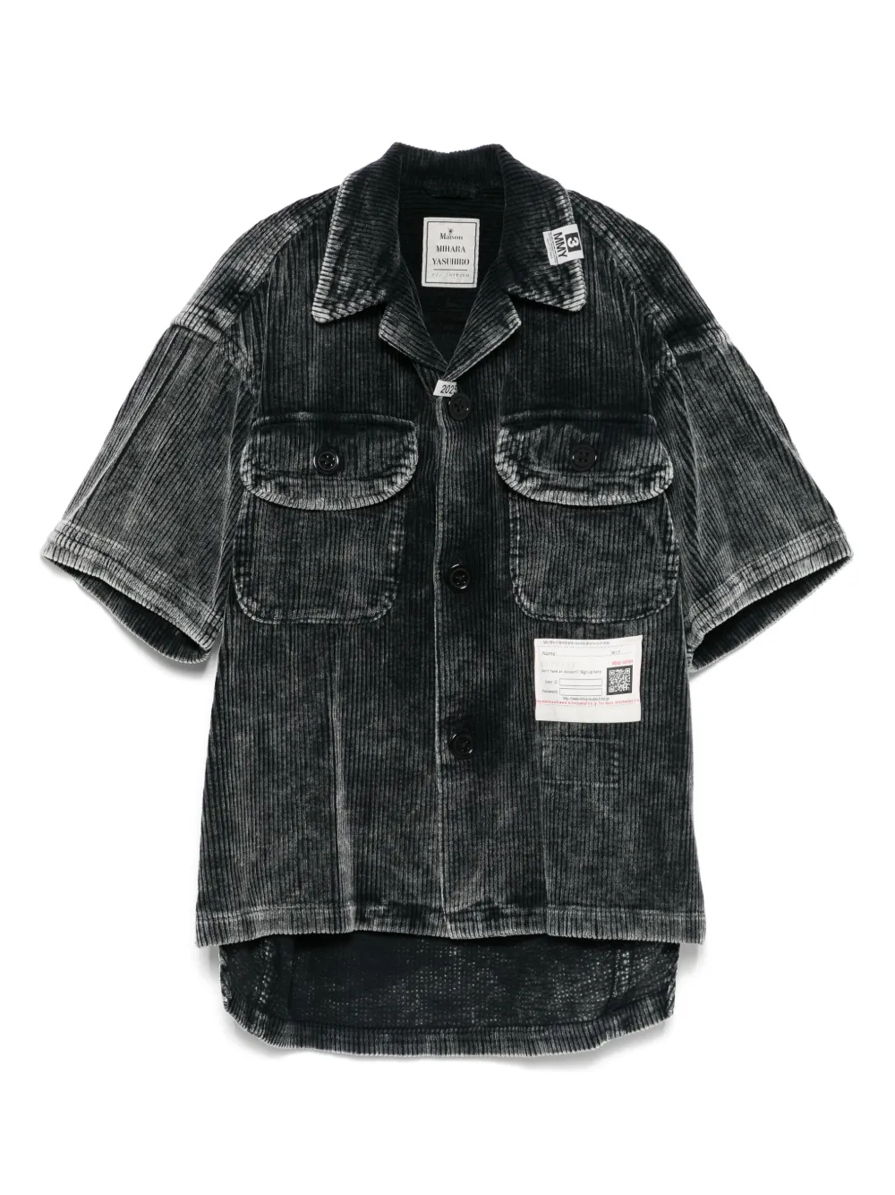 Вельветовая рубашка с накладным карманом Maison Mihara Yasuhiro, черный
Вельветовая рубашка с накладным карманом Maison Mihara Yasuhiro, черный