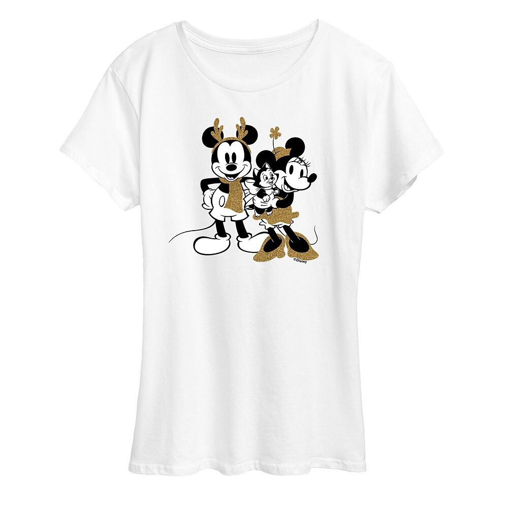 Женская футболка Disney's Mickey Mouse с блестящим рисунком Микки и Минни Licensed Character, белый
Женская футболка Disney's Mickey Mouse с блестящим рисунком Микки и Минни Licensed Character, белый