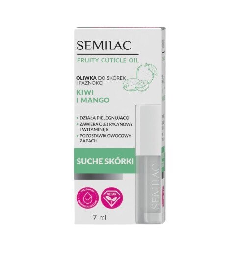 Semilac, Питательное масло для кутикулы и ногтей на основе киви и манго, 7мл
Semilac, Питательное масло для кутикулы и ногтей на основе киви и манго, 7мл