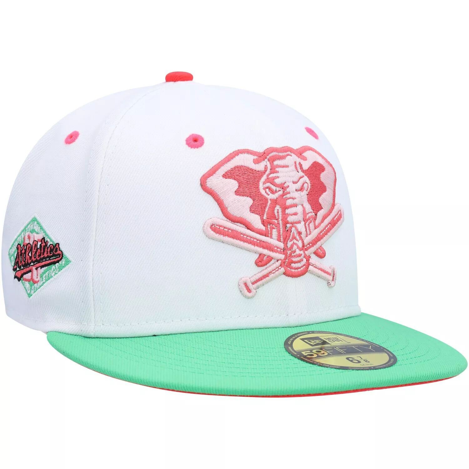 Мужская облегающая шляпа New Era белого/зеленого цвета Oakland Athletics с альтернативным логотипом Watermelon Lolli 59FIFTY
Мужская облегающая шляпа New Era белого/зеленого цвета Oakland Athletics с альтернативным логотипом Watermelon Lolli 59FIFTY