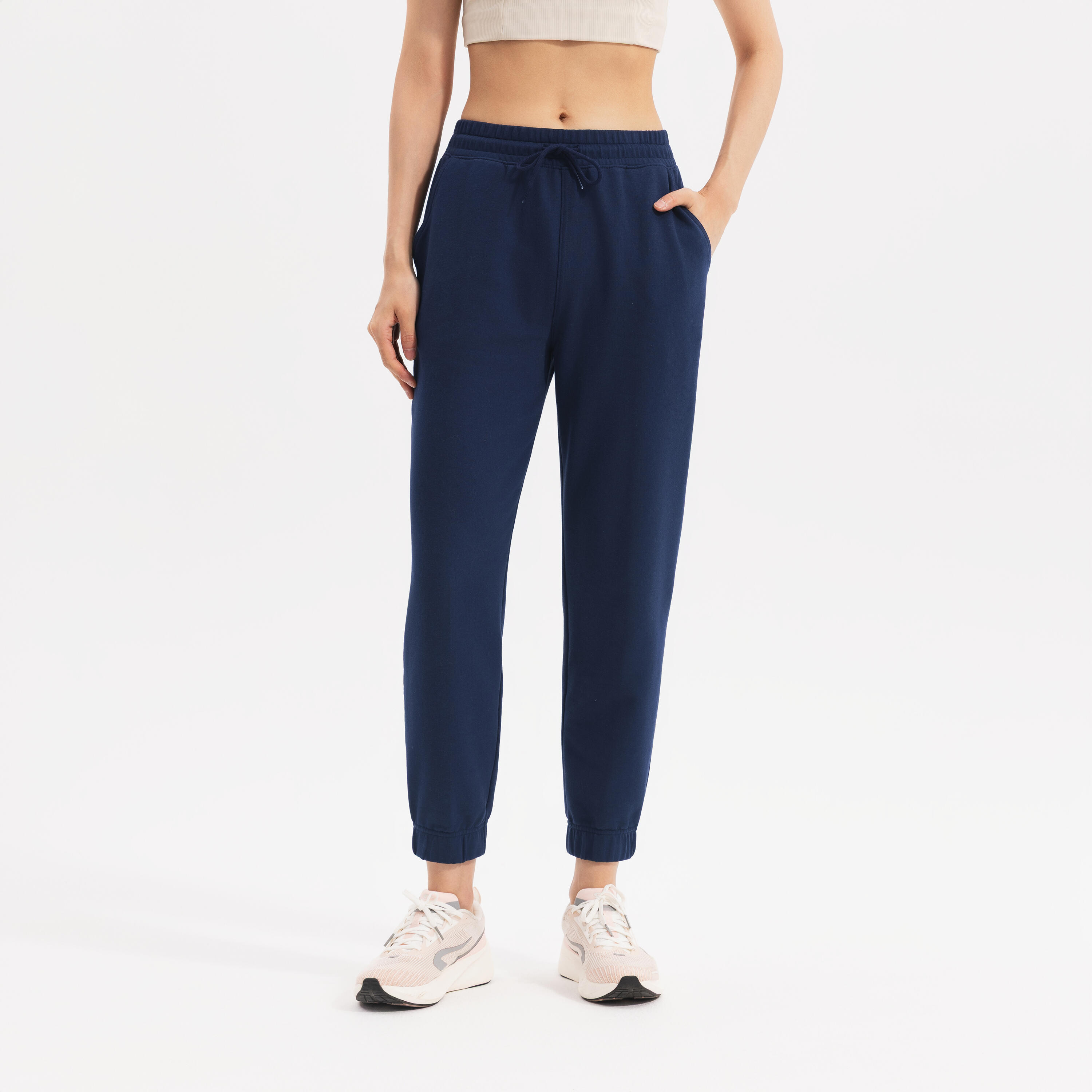 Женские спортивные брюки-конус Domyos - серо-голубой 
Женские спортивные брюки-конус Domyos - серо-голубой