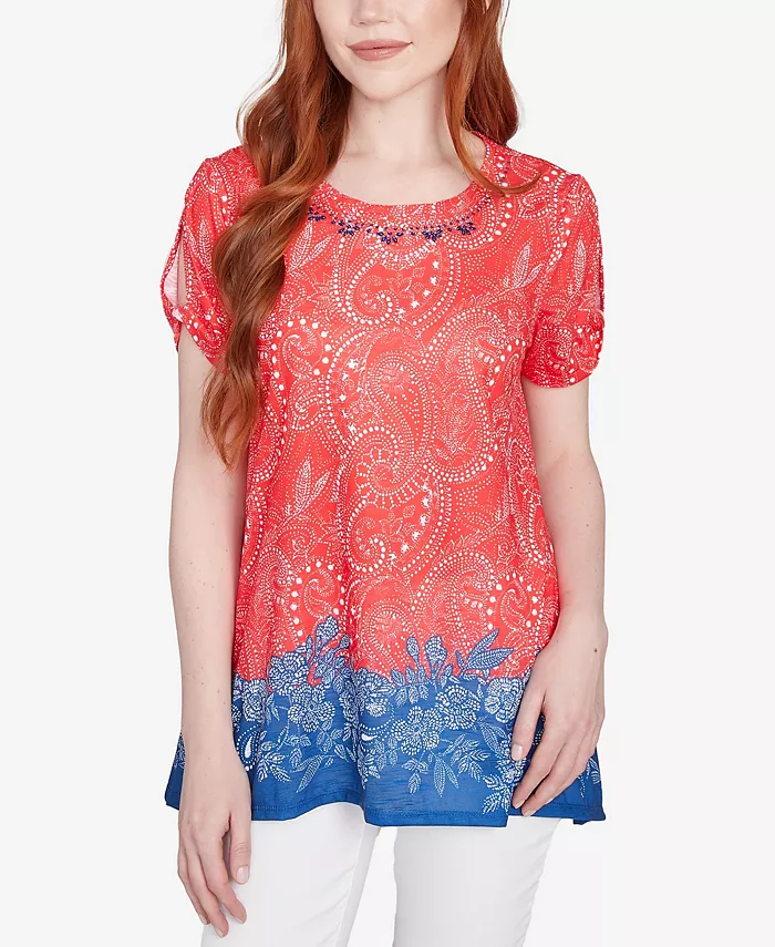 Футболка из джерси с декором Petite Americana Ruby Rd., мультиколор
Футболка из джерси с декором Petite Americana Ruby Rd., мультиколор