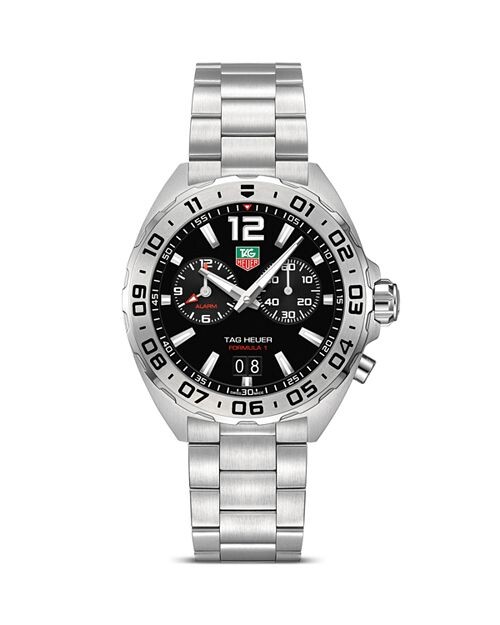 Мужские кварцевые часы Formula 1 с будильником из черной стали, 41 мм TAG Heuer, цвет Silver
Мужские кварцевые часы Formula 1 с будильником из черной стали, 41 мм TAG Heuer, цвет Silver