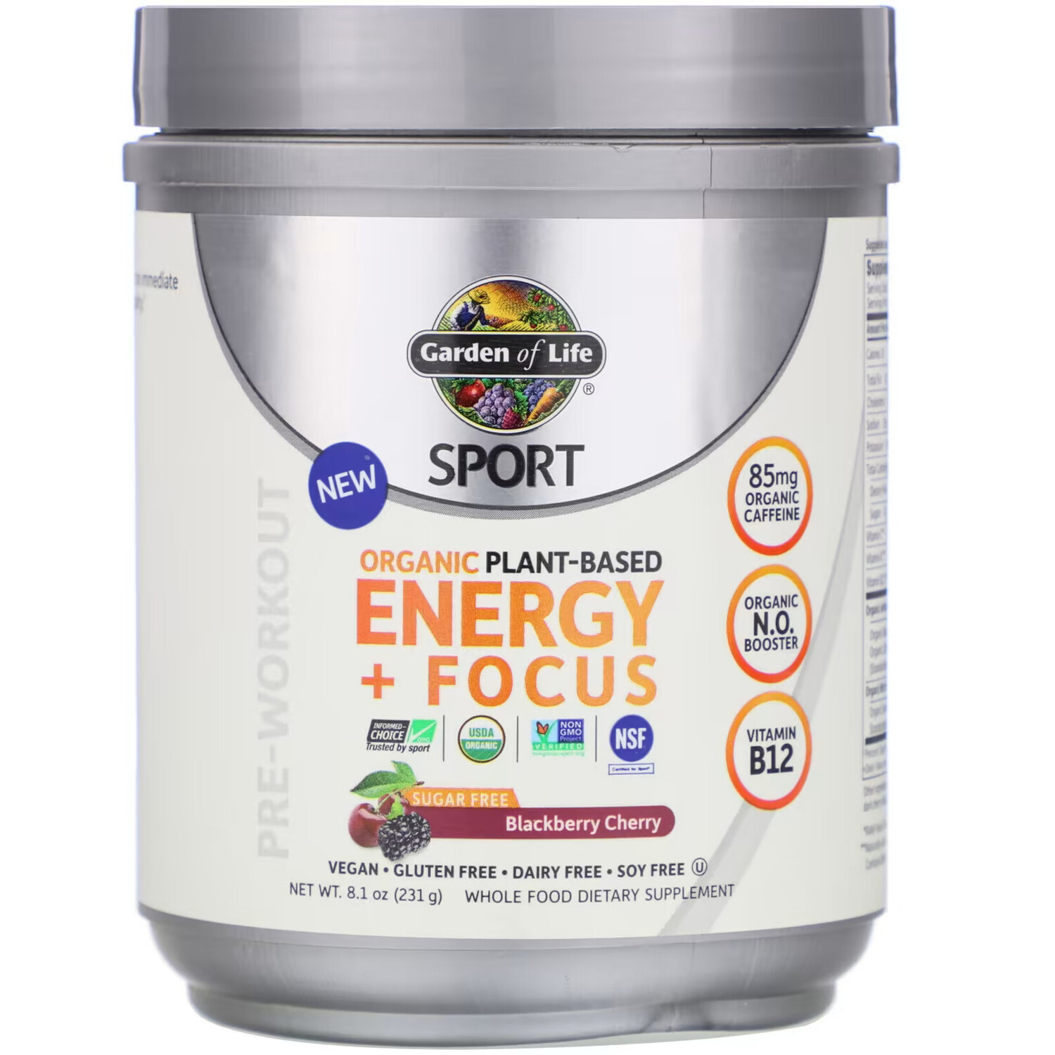 Garden of Life, Sport, Органическая растительная энергия + Focus, перед тренировкой, ежевика и вишня, 8,1 унции (231 г)
Garden of Life, Sport, Органическая растительная энергия + Focus, перед тренировкой, ежевика и вишня, 8,1 унции (231 г)