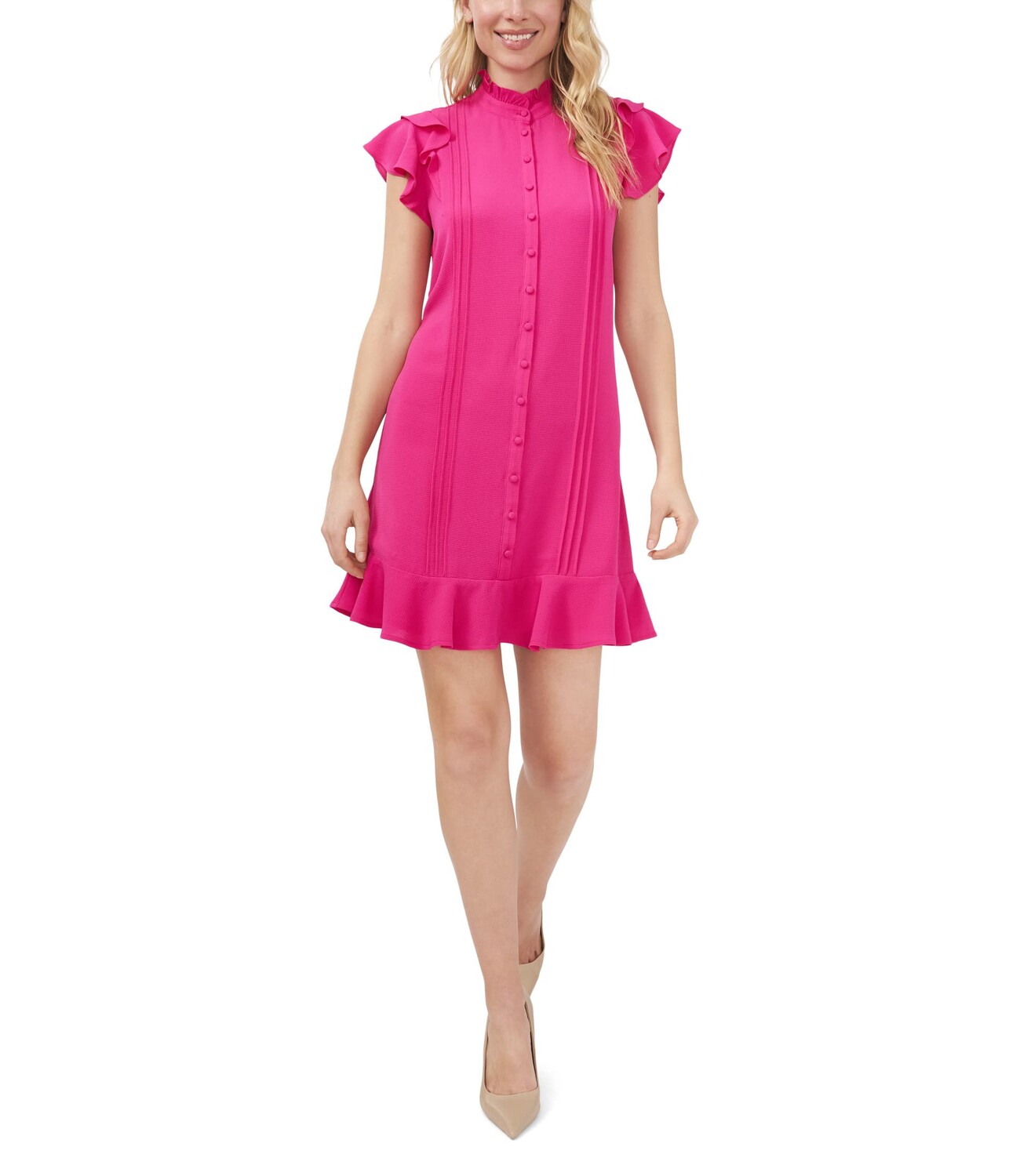Платье CeCe, Pin Tuck Button Front Dress
Платье CeCe, Pin Tuck Button Front Dress