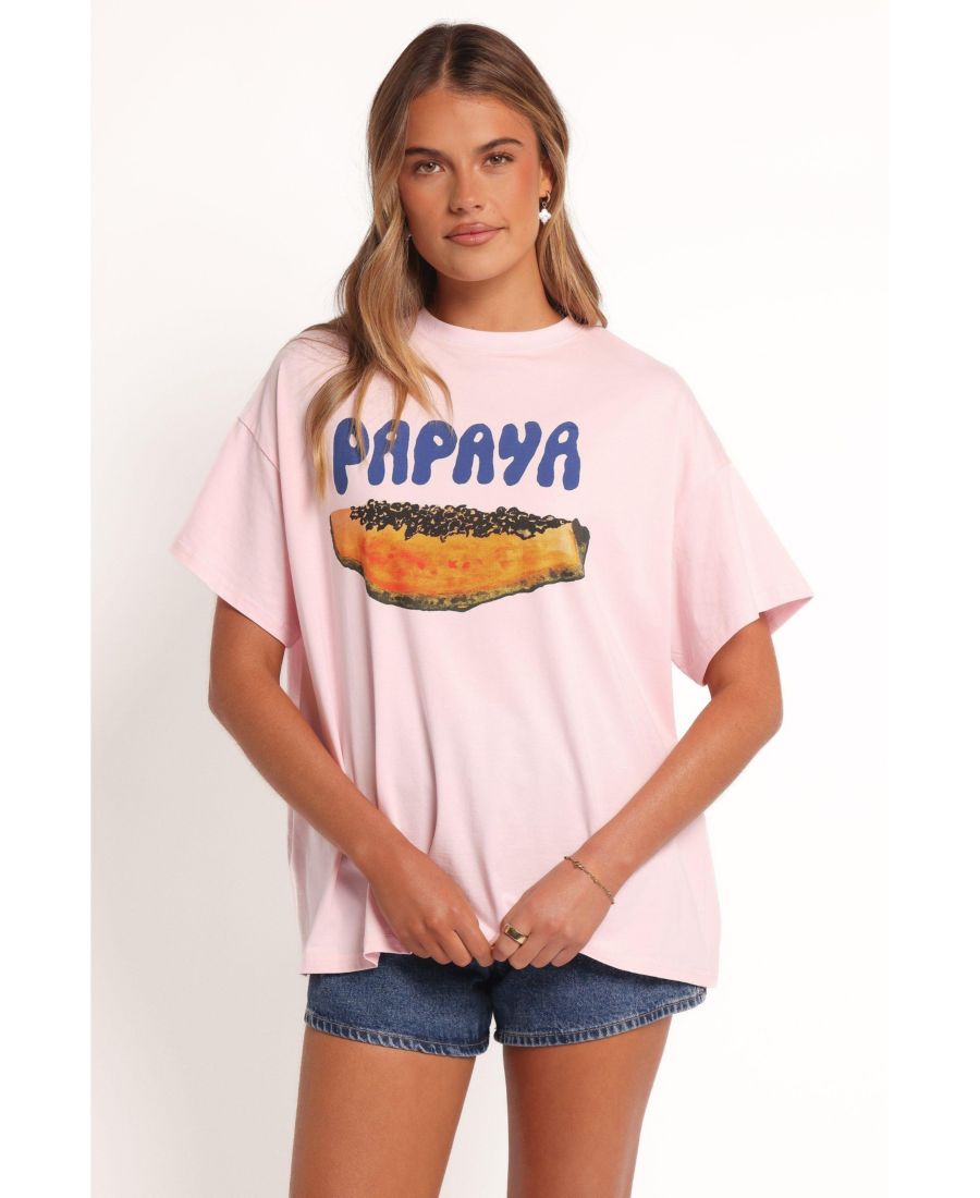Женская футболка с принтом папайи Petal and Pup, Pale pink
Женская футболка с принтом папайи Petal and Pup, Pale pink