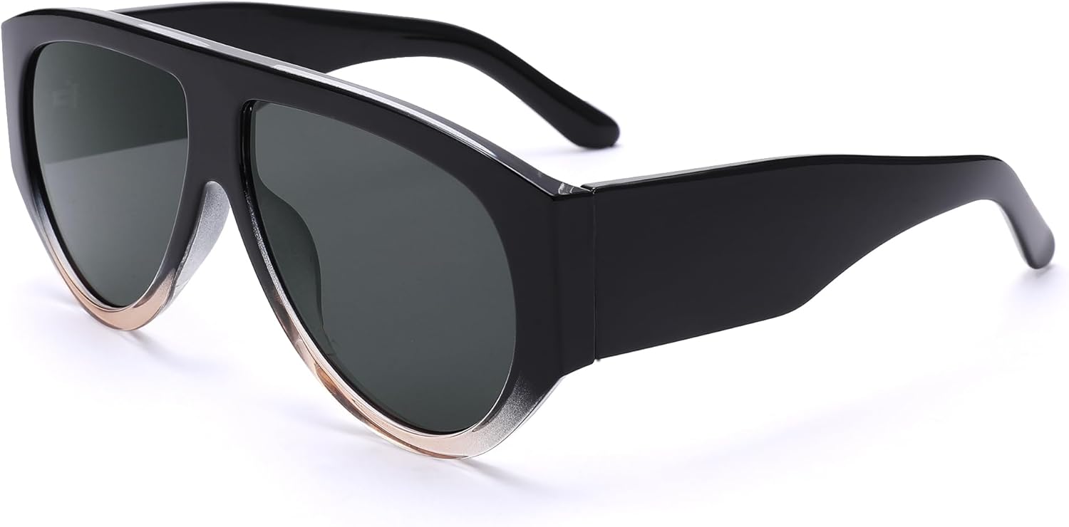 Солнцезащитные очки SCVGVER большого размера для женщин, очки-авиаторы для женщин и мужчин, ретро-очки в стиле 70-х, защита от УФ-излучения UV400, A3 - Black Brown Frame - Gray Lens
Солнцезащитные очки SCVGVER большого размера для женщин, очки-авиаторы для женщин и мужчин, ретро-очки в стиле 70-х, защита от УФ-излучения UV400, A3 - Black Brown Frame - Gray Lens