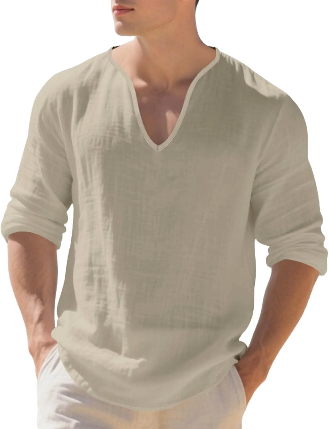 Футболка для мужчин, Long Sleeve, V-Neck, Linen
Футболка для мужчин, Long Sleeve, V-Neck, Linen