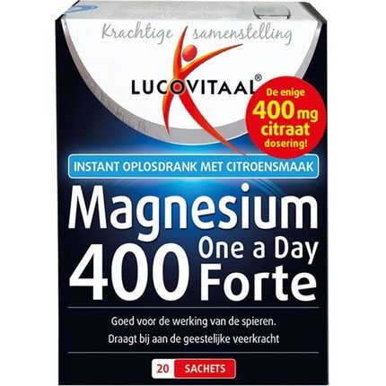 Добавка Lucovitaal Magnesium One A Day 400 Forte - 20 пакетиков
Добавка Lucovitaal Magnesium One A Day 400 Forte - 20 пакетиков