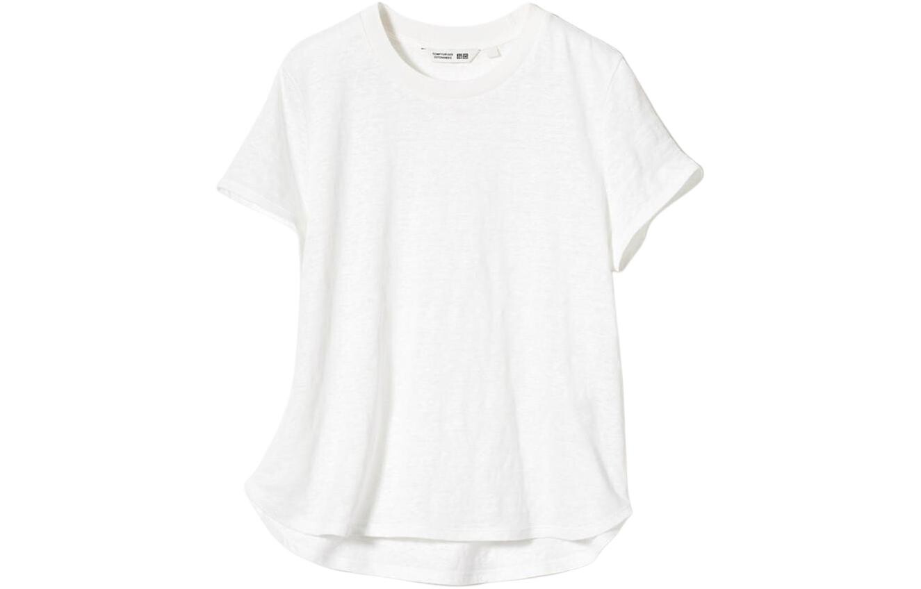 Футболка с круглым вырезом из 100% льна UNIQLO, молочно-белый
Футболка с круглым вырезом из 100% льна UNIQLO, молочно-белый