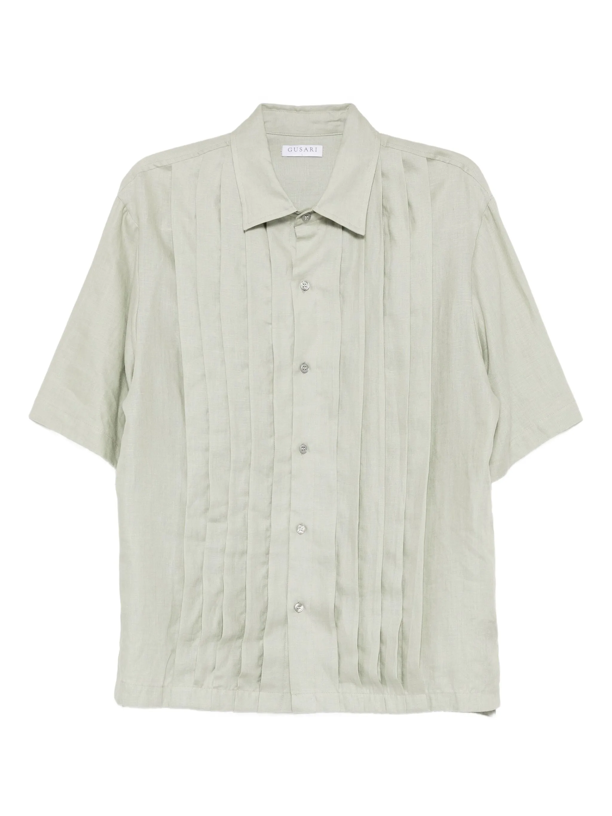 Льняная рубашка со складками Gusari, зеленый
Льняная рубашка со складками Gusari, зеленый