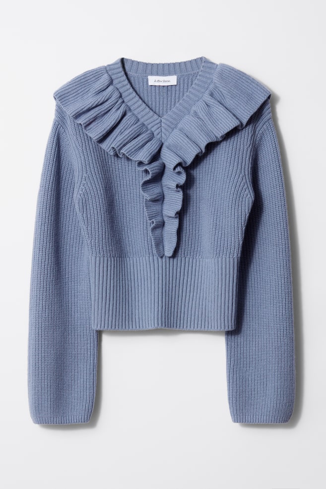 Свитер с оборками & Other Stories, синий
Свитер с оборками & Other Stories, синий