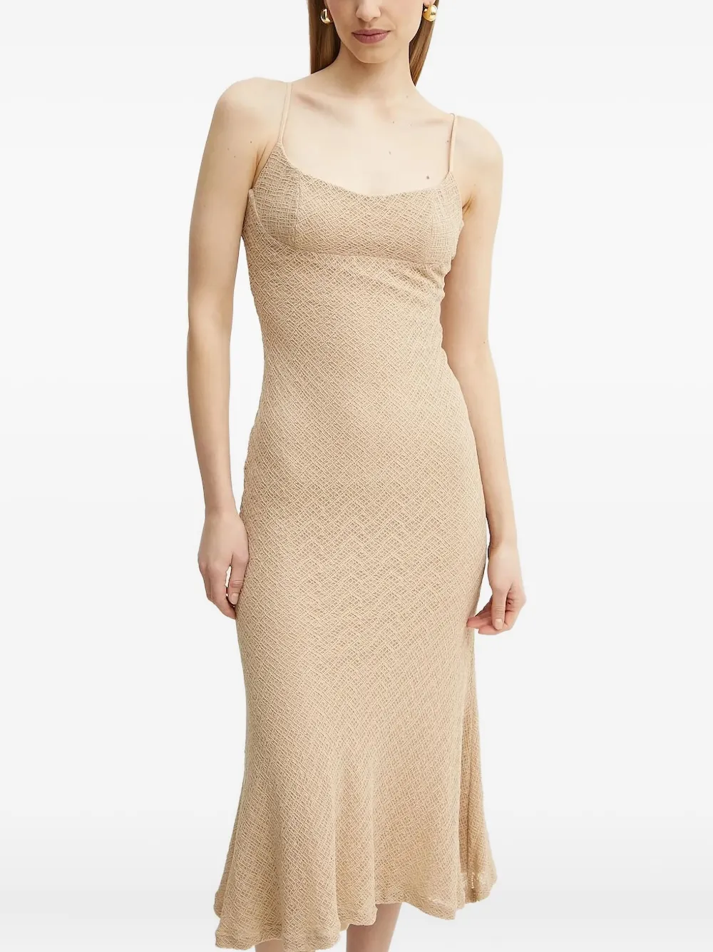 Фактурное платье миди Rochie Bardot, нейтральный
Фактурное платье миди Rochie Bardot, нейтральный