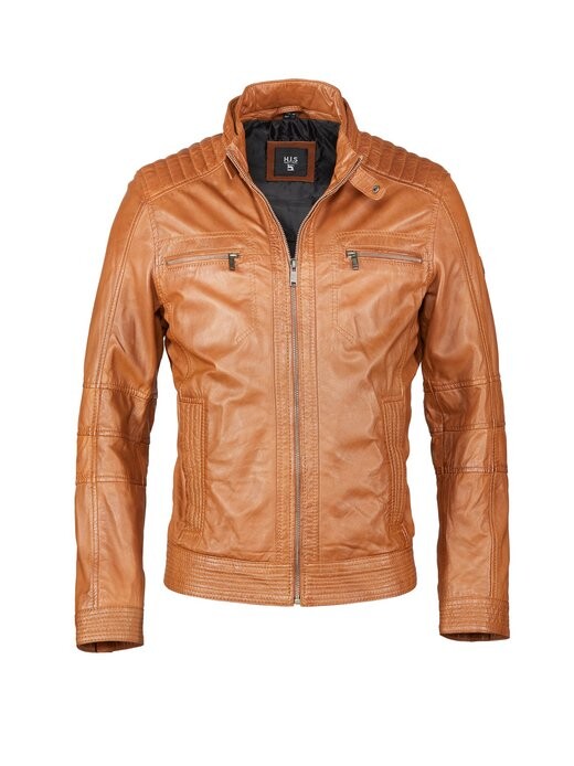 Кожаная куртка His, коричневый
Кожаная куртка His, коричневый