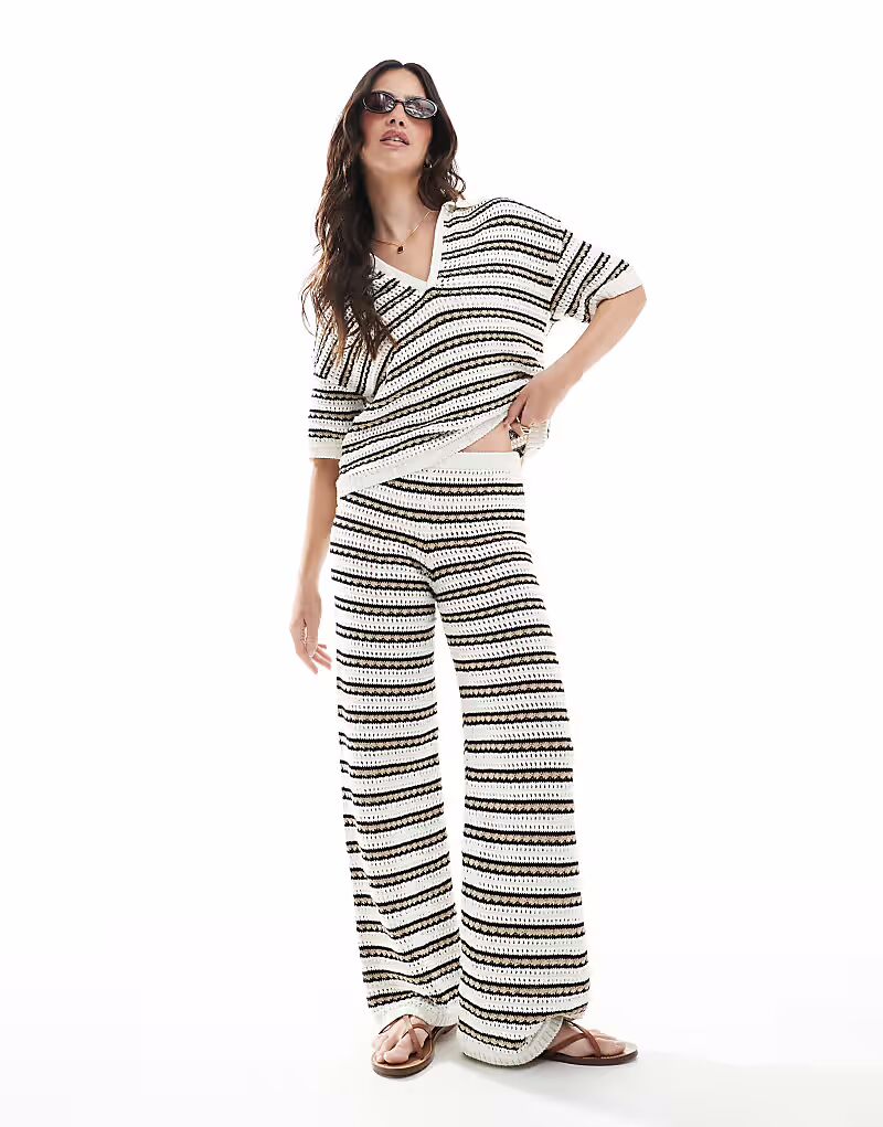 Трикотажные брюки в однотонную полоску Asos Design, мультиколор
Трикотажные брюки в однотонную полоску Asos Design, мультиколор