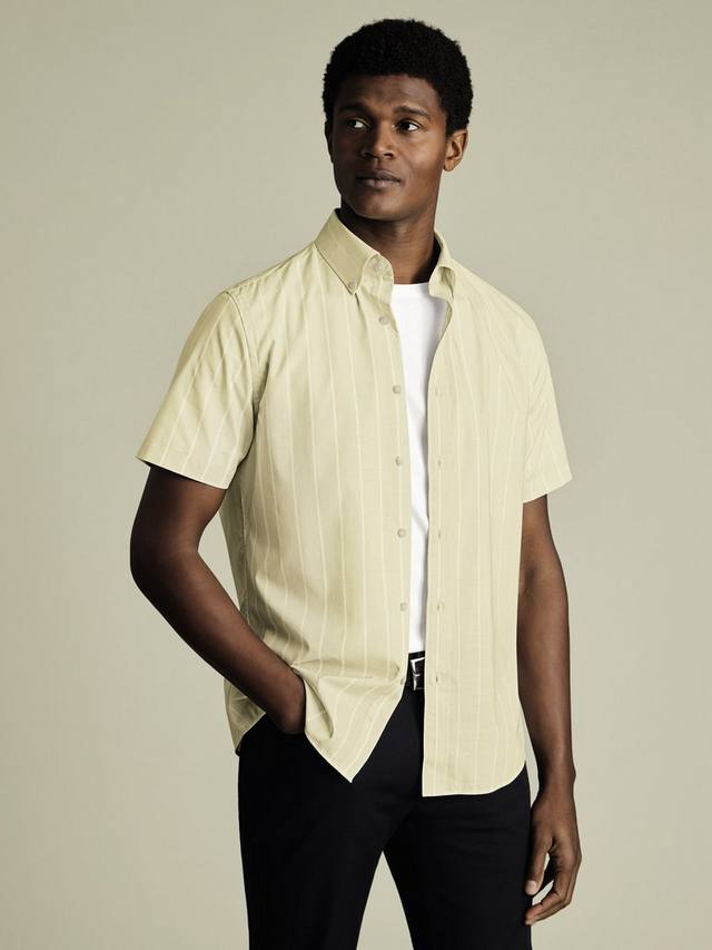 Хлопковая полосатая рубашка с коротким рукавом Slim Fit и отложным воротником на пуговицах Charles Tyrwhitt, Oatmeal
Хлопковая полосатая рубашка с коротким рукавом Slim Fit и отложным воротником на пуговицах Charles Tyrwhitt, Oatmeal