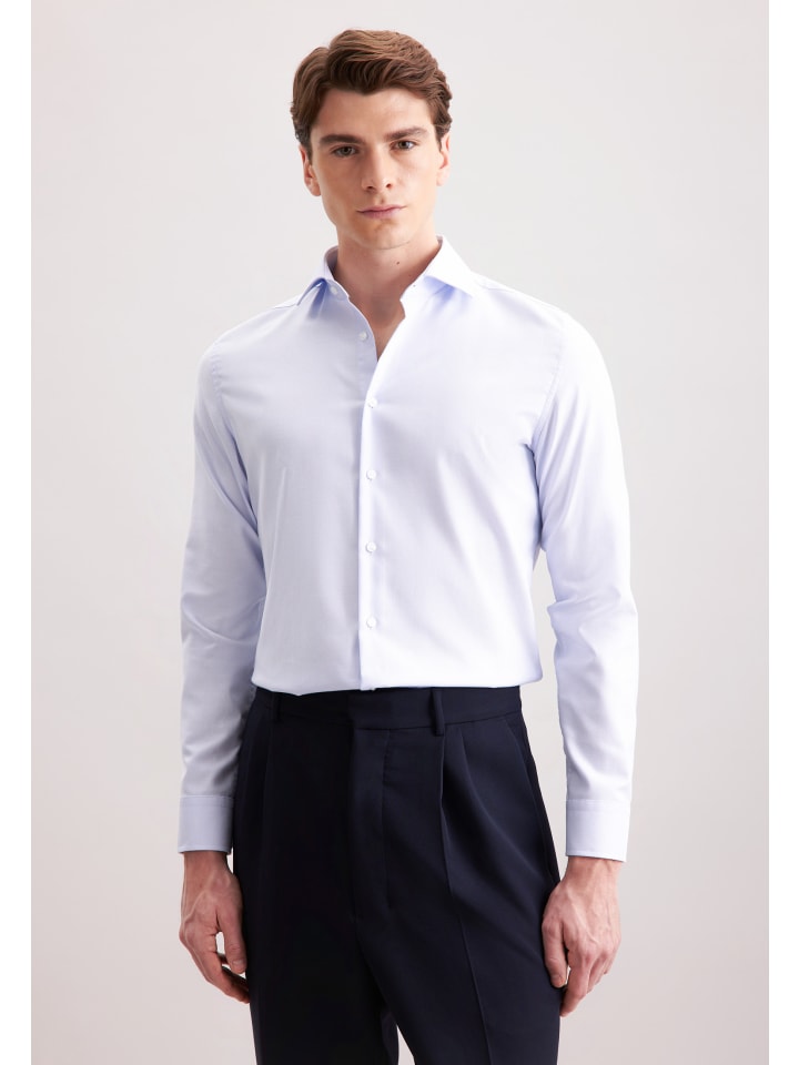 Рубашка делового кроя светло-голубого цвета Seidensticker
Рубашка делового кроя светло-голубого цвета Seidensticker