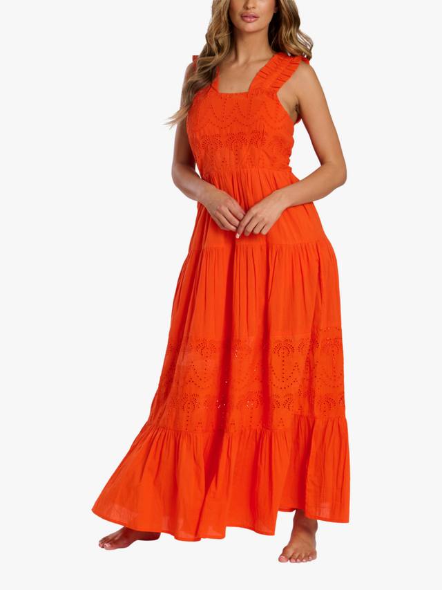 Макси-платье palm broderie с завязками на спине South Beach, оранжевый
Макси-платье palm broderie с завязками на спине South Beach, оранжевый