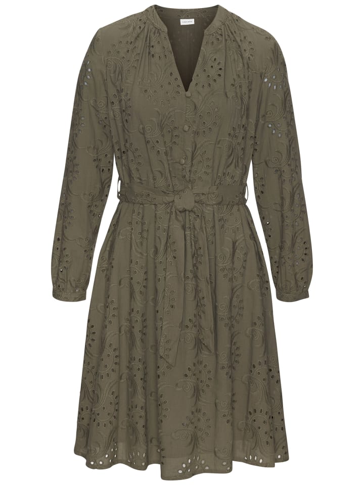 Платье до колена LASCANA, хаки
Платье до колена LASCANA, хаки