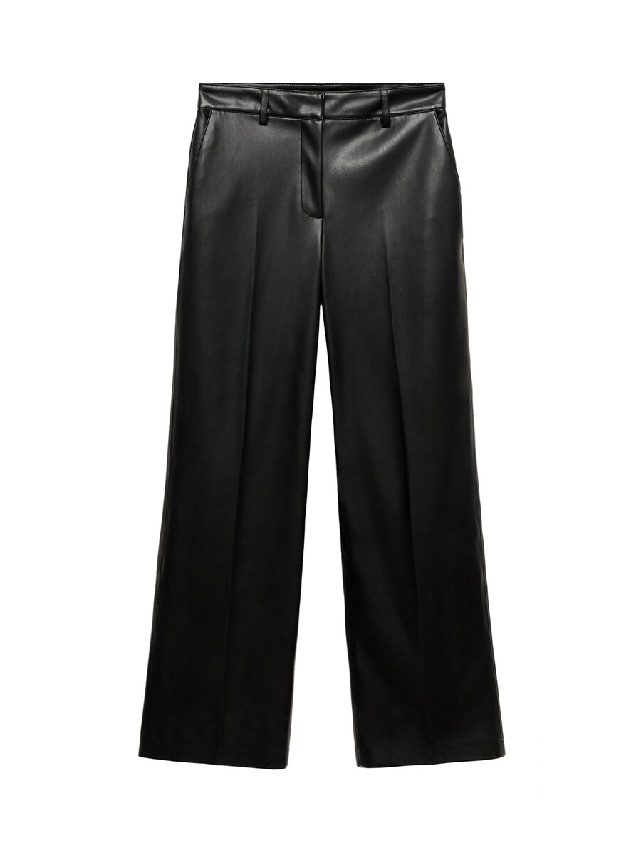 Кожаные штаны MANGO Wide leg Pleated Pants Julie, черный 
Кожаные штаны MANGO Wide leg Pleated Pants Julie, черный