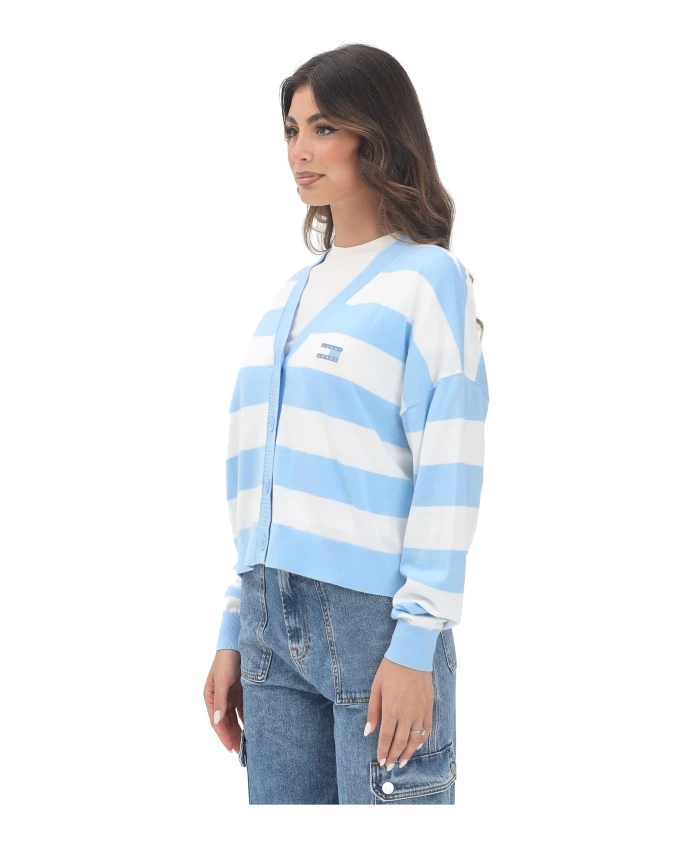 Полосатый синий кардиган для женщин, повседневный стиль. Tommy Jeans, мультиколор
Полосатый синий кардиган для женщин, повседневный стиль. Tommy Jeans, мультиколор