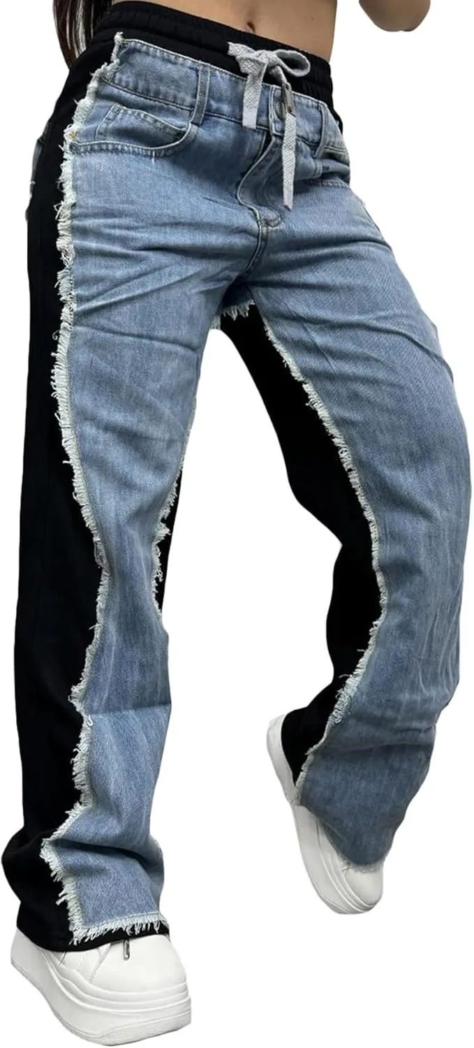 Осенние женские джинсы с высокой талией, прямые, в стиле пэчворк Inroserm
Осенние женские джинсы с высокой талией, прямые, в стиле пэчворк Inroserm