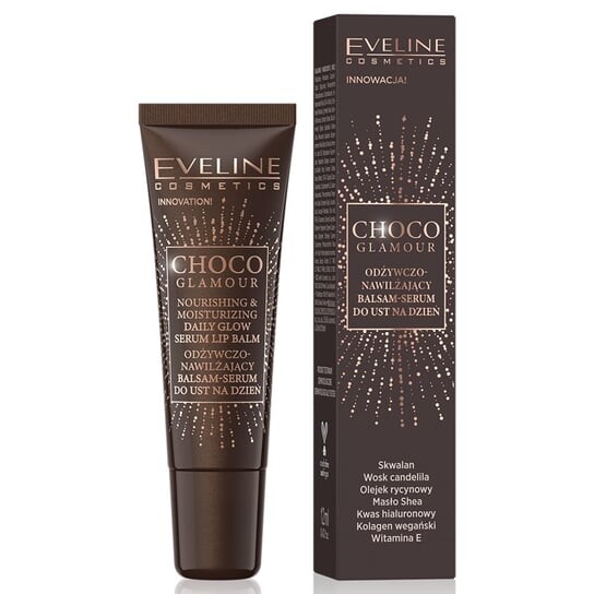 Питательный и увлажняющий бальзам-сыворотка для губ на день, 12мл Eveline Cosmetics, Choco Glamour
Питательный и увлажняющий бальзам-сыворотка для губ на день, 12мл Eveline Cosmetics, Choco Glamour