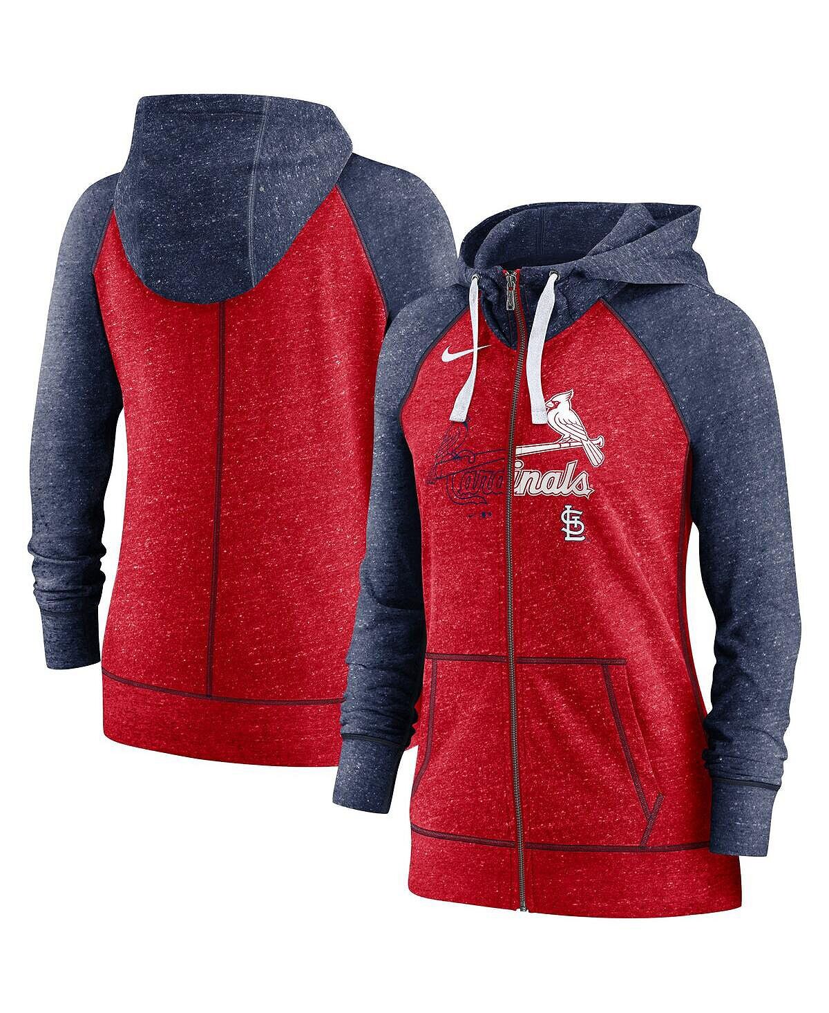 Женская меланжевая красная и меланжевая темно-синяя толстовка с капюшоном st. louis cardinals split wordmark gym vintage raglan slub с молнией во всю длину Nike, мульти
Женская меланжевая красная и меланжевая темно-синяя толстовка с капюшоном st. louis cardinals split wordmark gym vintage raglan slub с молнией во всю длину Nike, мульти