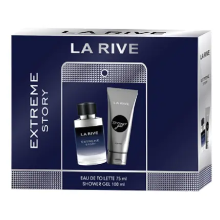 La Rive Extreme Story Gift Set Edt 75ml And 100ml Shower Gel - New
La Rive Extreme Story Gift Set Edt 75ml And 100ml Shower Gel - New