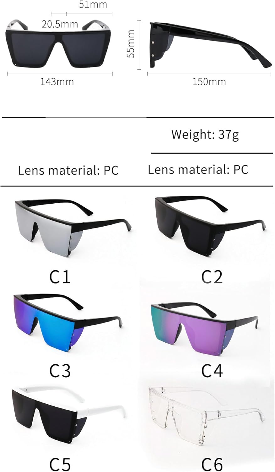 Солнцезащитные очки Helena Square Oversized для женщин и мужчин, модные, с плоской верхней частью, в большой черной оправе, защитные очки для путешествий, защита от УФ-излучения UV400, C2
Солнцезащитные очки Helena Square Oversized для женщин и мужчин, модные, с плоской верхней частью, в большой черной оправе, защитные очки для путешествий, защита от УФ-излучения UV400, C2