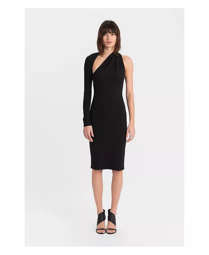 Женское платье-миди Manhattan на одно плечо Marcella, черный
Женское платье-миди Manhattan на одно плечо Marcella, черный