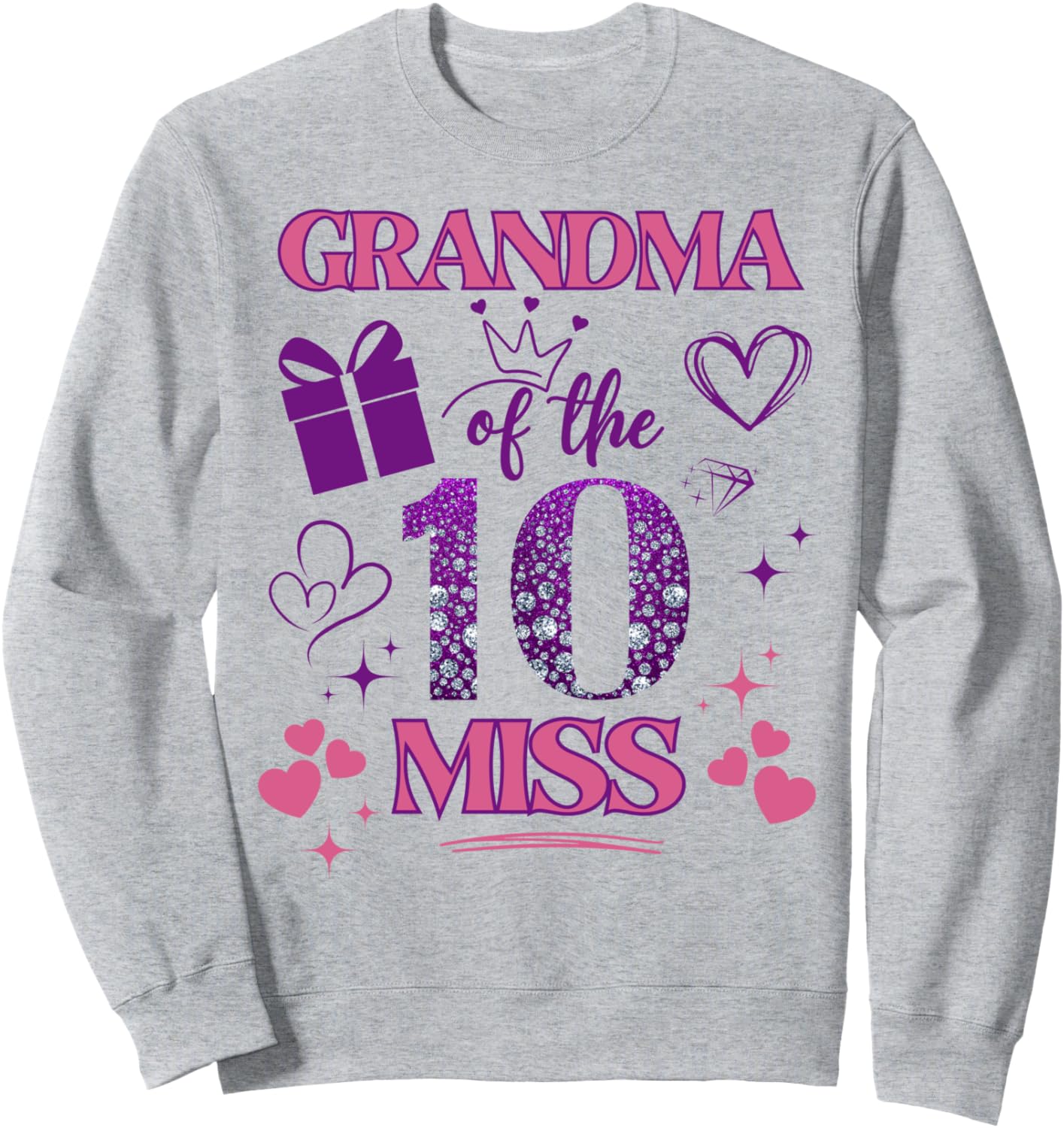 Толстовка «Бабушка Мисс 10» в розово-фиолетовой тематике к 10-летию Family Look Pink And Purple Decorations Gifts
Толстовка «Бабушка Мисс 10» в розово-фиолетовой тематике к 10-летию Family Look Pink And Purple Decorations Gifts