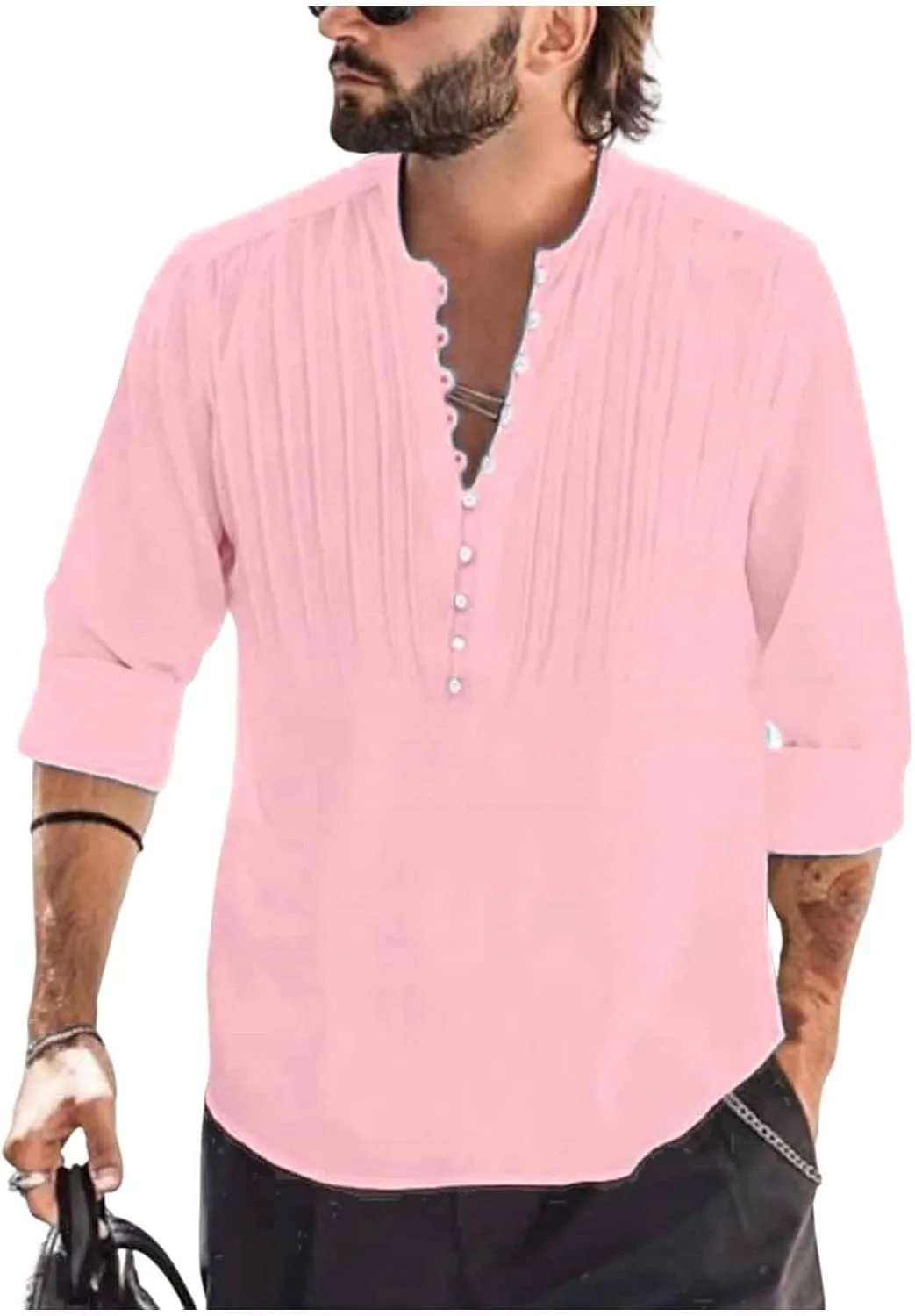 Мужская хлопковая льняная футболка henley с длинным рукавом txxeoss
Мужская хлопковая льняная футболка henley с длинным рукавом txxeoss