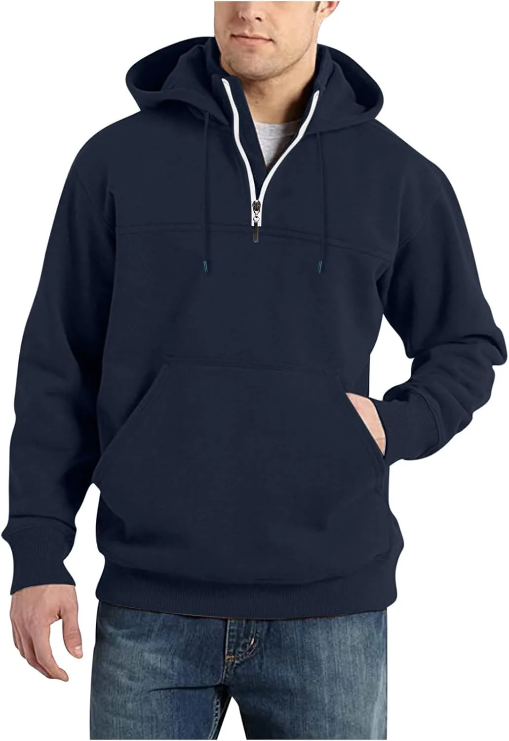 Мужская толстовка с капюшоном Quarter Zip, свободный крой, для зимы
Мужская толстовка с капюшоном Quarter Zip, свободный крой, для зимы