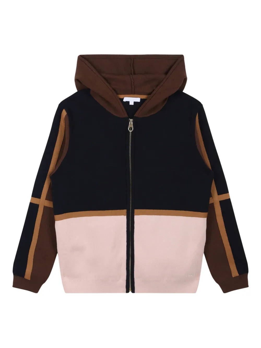 Кардиган в стиле колор-блок с капюшоном Chloé Kids, коричневый
Кардиган в стиле колор-блок с капюшоном Chloé Kids, коричневый