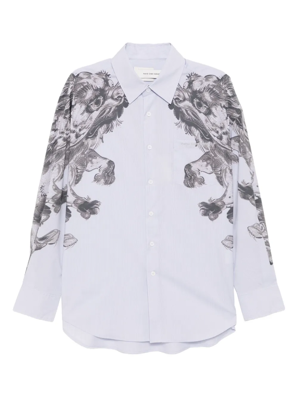 Рубашка с длинными рукавами и принтом Feng Chen Wang, синий 
Рубашка с длинными рукавами и принтом Feng Chen Wang, синий