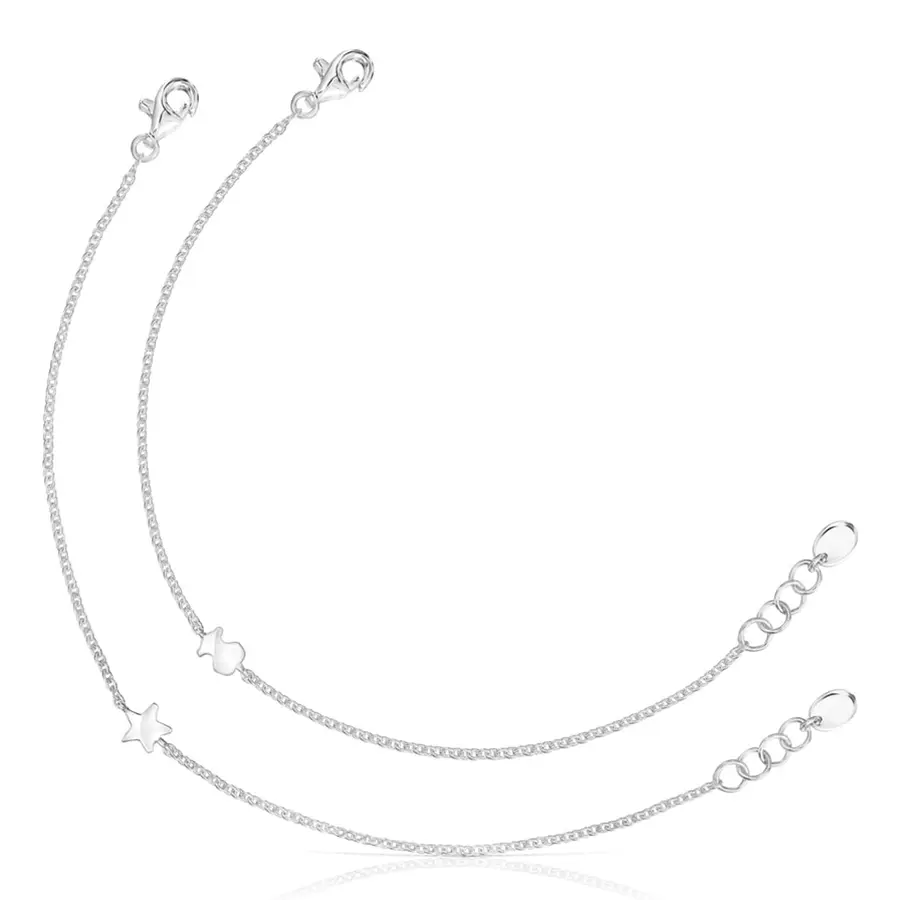 Ювелирный комплект браслетов Tous Mini Icons Bear-Star, 2 предмета, серебро
Ювелирный комплект браслетов Tous Mini Icons Bear-Star, 2 предмета, серебро