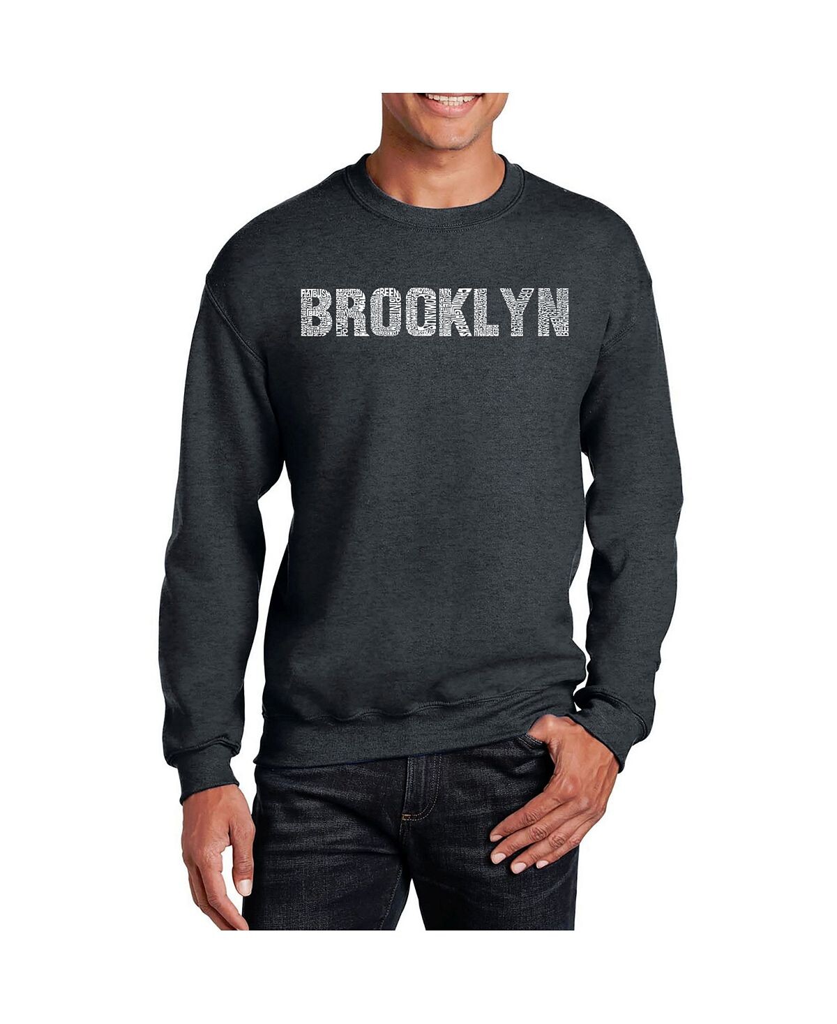 Мужская толстовка с круглым вырезом и надписью word art brooklyn neighborhoods LA Pop Art, серый
Мужская толстовка с круглым вырезом и надписью word art brooklyn neighborhoods LA Pop Art, серый