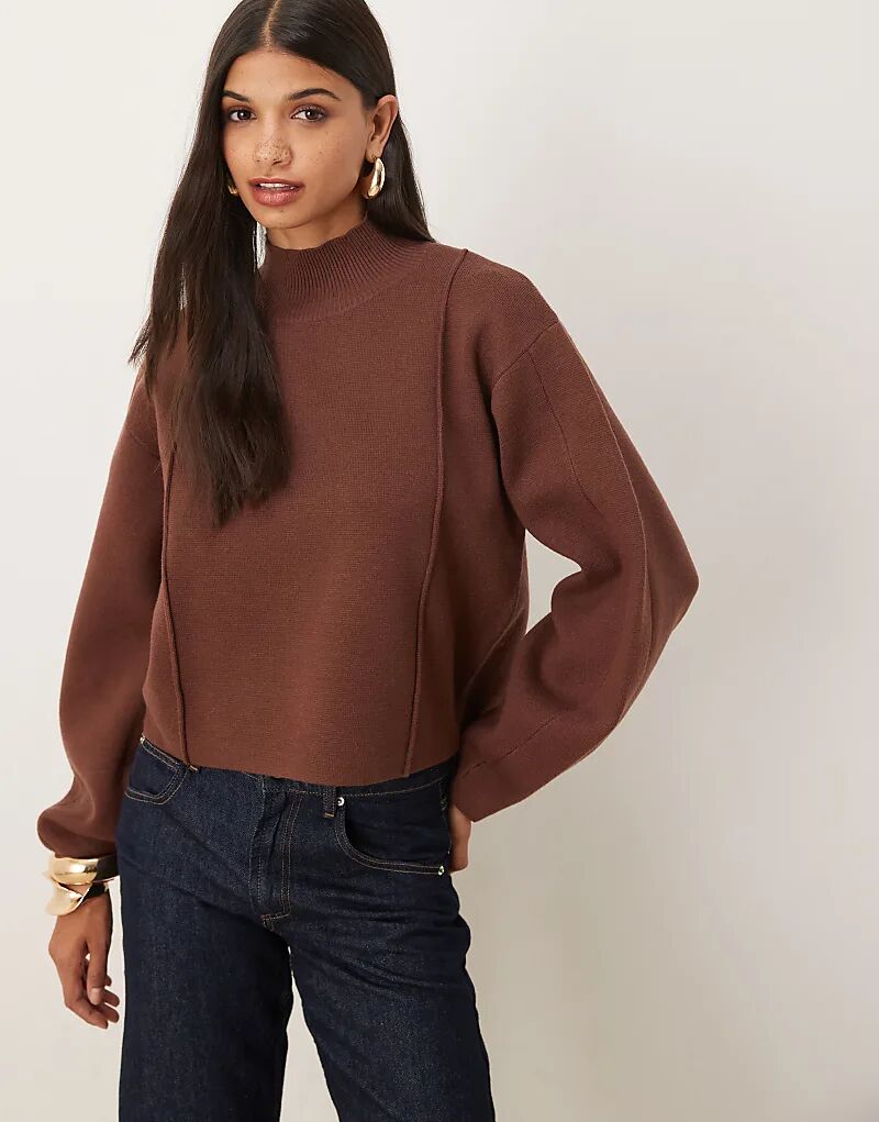 Структурированный джемпер свободного кроя с воротником-стойкой шоколадного цвета от ASOS DESIGN
Структурированный джемпер свободного кроя с воротником-стойкой шоколадного цвета от ASOS DESIGN
