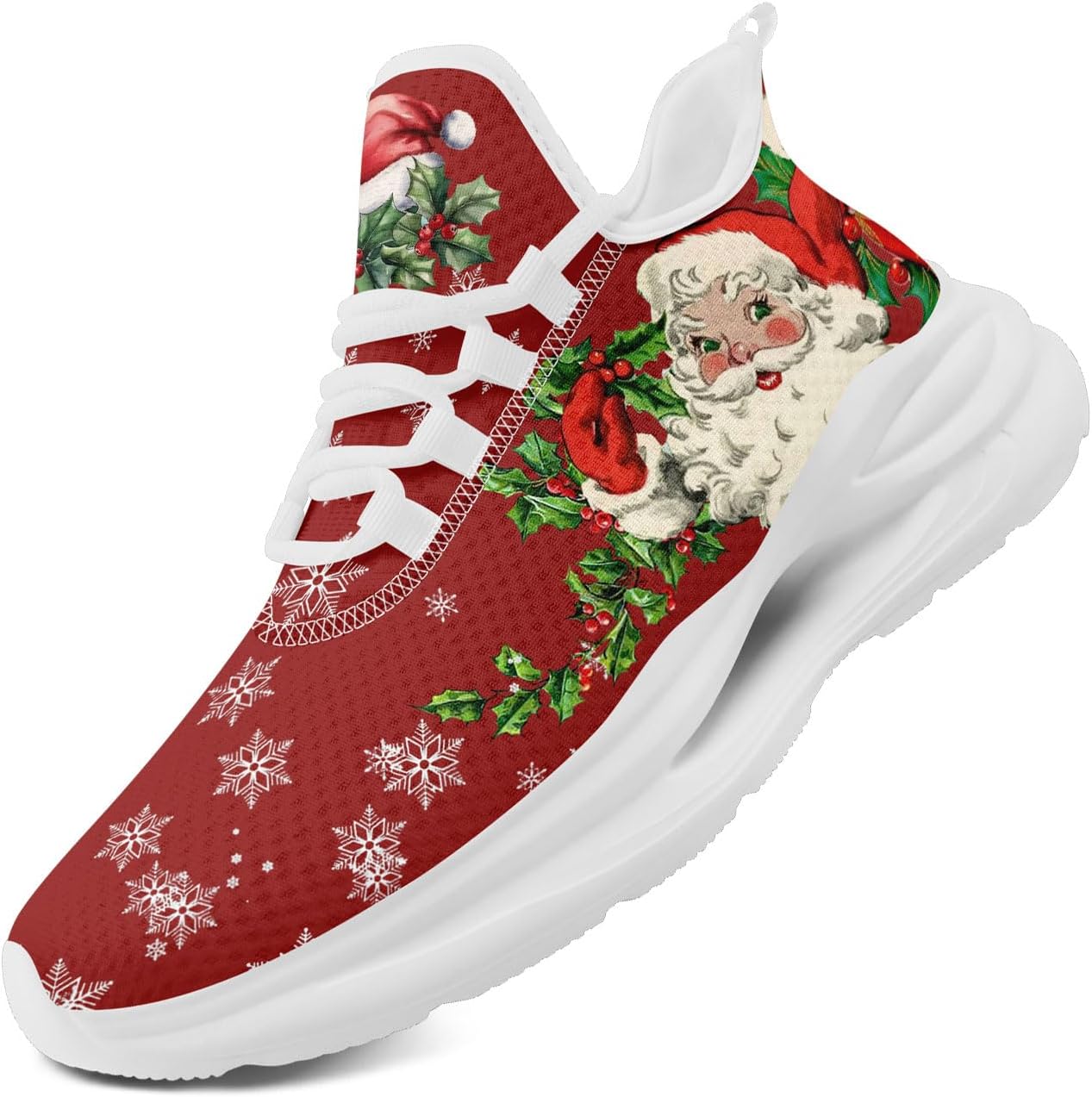 Кроссовки с рождественской тематикой Санта-Клауса для мужчин и женщин - удобные теннисные и ходовые обувь, амортизирующие спортивные кроссовки для тренировок Coolcustomize, красный
Кроссовки с рождественской тематикой Санта-Клауса для мужчин и женщин - удобные теннисные и ходовые обувь, амортизирующие спортивные кроссовки для тренировок Coolcustomize, красный