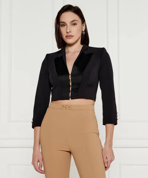 Блейзер Cropped fit Elisabetta Franchi, черный
Блейзер Cropped fit Elisabetta Franchi, черный