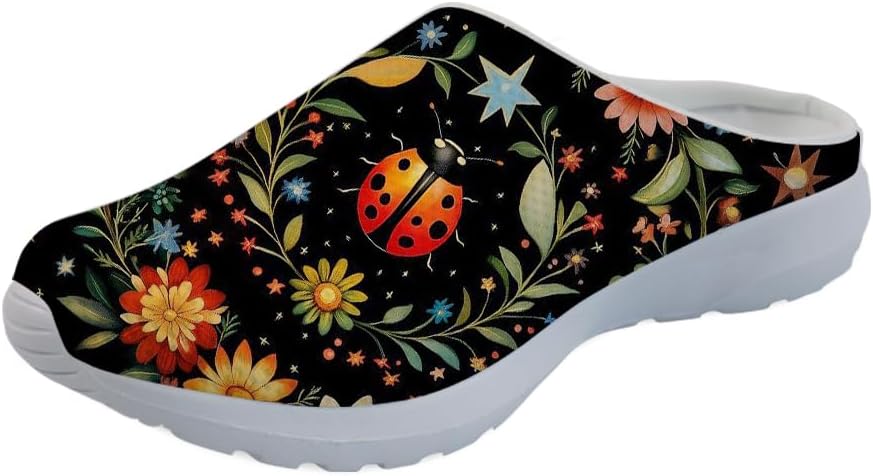Кроссовки Forchrinse Red Galaxy Space Mule для женщин и мужчин, с сеткой, легкие, без застежки, для ходьбы, Tropical Ladybug Floral
Кроссовки Forchrinse Red Galaxy Space Mule для женщин и мужчин, с сеткой, легкие, без застежки, для ходьбы, Tropical Ladybug Floral