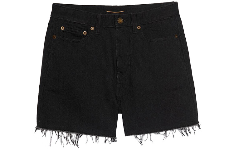 Шорты женские Saint Laurent джинсовые, черный 
Шорты женские Saint Laurent джинсовые, черный