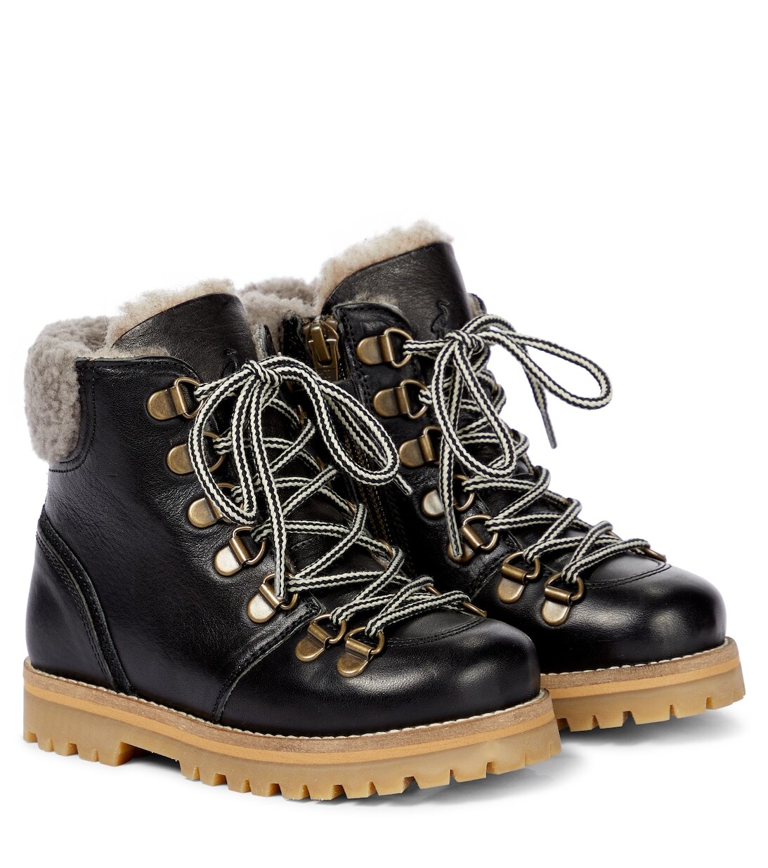 Кожаные ботильоны с отделкой из овчины Petit Nord, черный
Кожаные ботильоны с отделкой из овчины Petit Nord, черный