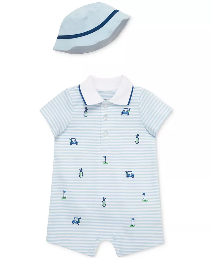 Комплект для мальчиков: вышитый хлопковый комбинезон и шляпа-ведро (2 предмета) Little Me, синий
Комплект для мальчиков: вышитый хлопковый комбинезон и шляпа-ведро (2 предмета) Little Me, синий