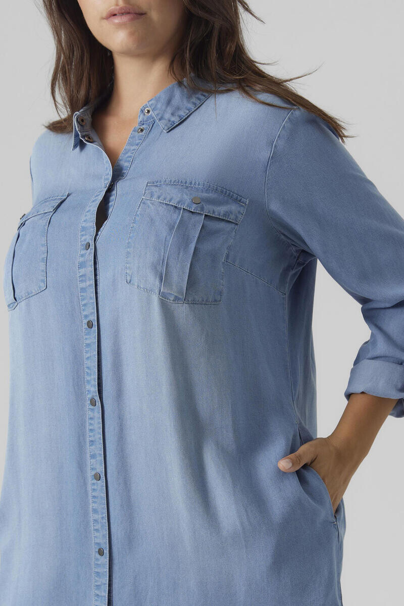 Короткое джинсовое платье больших размеров Vero Moda Curve, синий
Короткое джинсовое платье больших размеров Vero Moda Curve, синий