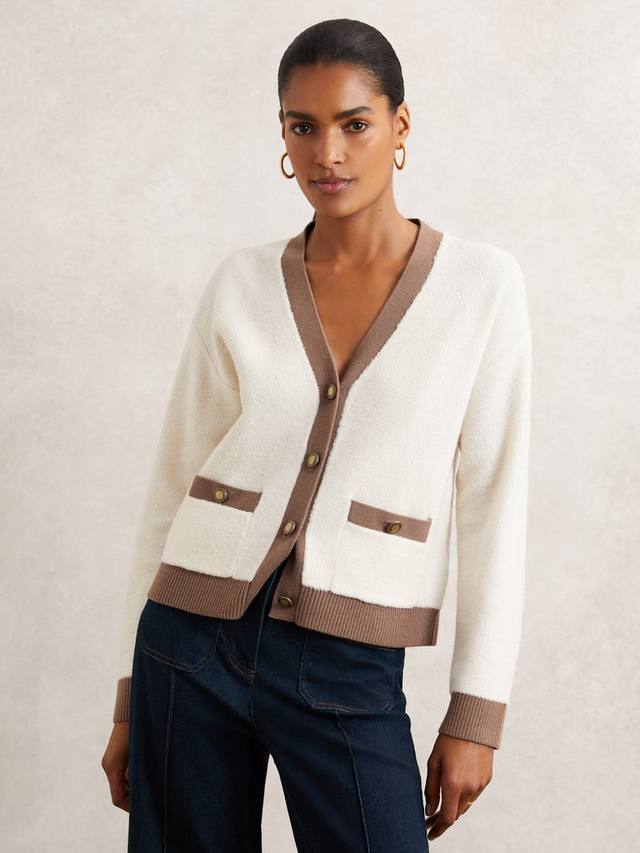 Olli Colour Contrast кардиган из чистой шерсти Reiss, Cream/Neutral
Olli Colour Contrast кардиган из чистой шерсти Reiss, Cream/Neutral