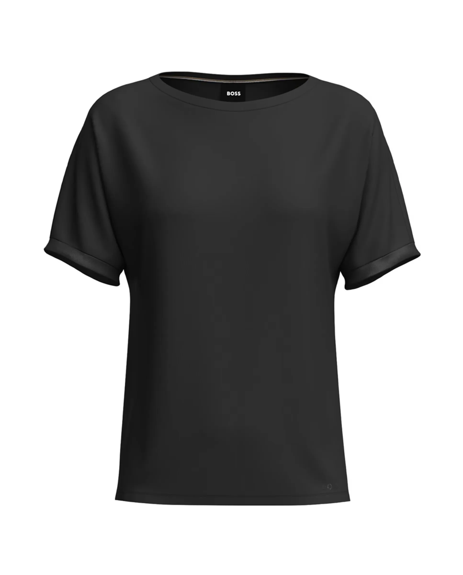Футболка с коротким рукавом и круглым вырезом черного цвета с жемчужным логотипом Boss, черный
Футболка с коротким рукавом и круглым вырезом черного цвета с жемчужным логотипом Boss, черный