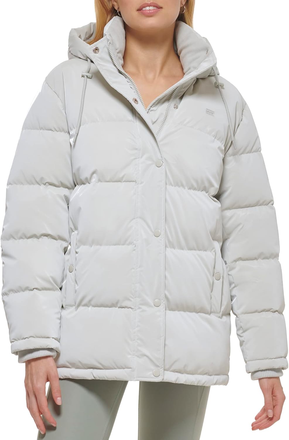Levi's Женская стёганая пуховик-булка, High Shine Ice
Levi's Женская стёганая пуховик-булка, High Shine Ice